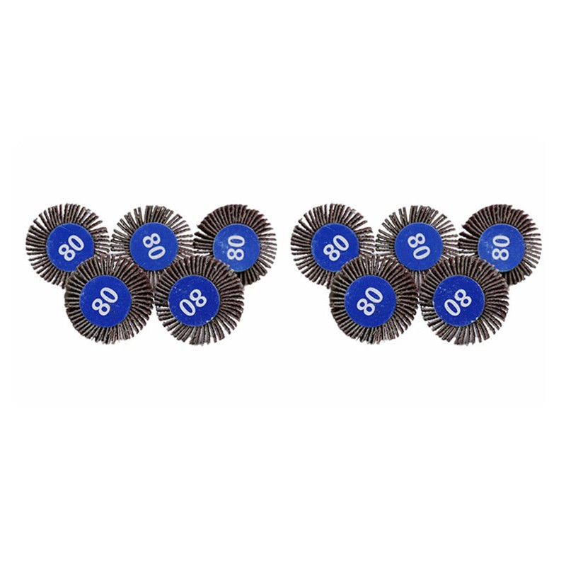 dophee Flap Wheel Sander Set, 1/8" Round Shank, 80 Grit