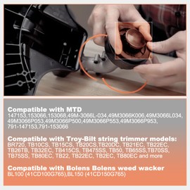 LEFITPA 2 Pack Replacement 791-153066 Bump Knob for Bolens BL100 BL110 BL150 BL160 791-153066B 153066 Trimmer Models (1-3/4" OD x 5/16" - 18 Thread)