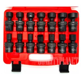 Infinity 14pc 1 /2" Dr.  6pts Cr-MO Swivel Shallow Universal Impact Socket Set 10-24mm