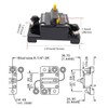 OUHL 30 Amp Circuit Breaker 12V- 48V DC Manual Reset