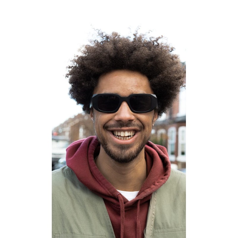 CHPO Unisex Brooklyn Sunglasses, Matte Black, 43, Matte black