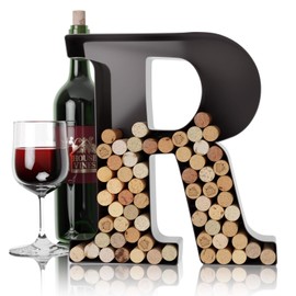 HOUSE VINES WWW.HOUSEVINES.COM Wine Letter Cork Holder Art Wall Décor ~ Metal Letter Wine Cork Holder Monogr...