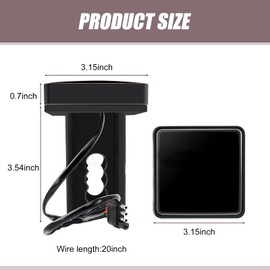 Prywog 1 PC Brake Light Trailer Hitch Cover, Car Lens Square Reverse LED Tail Light, Car Exterior Light Accessories, Universal for Most Cars (Black)