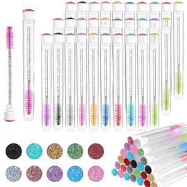 30 Pcs Eye Lash Brush, Mascara Spoolies Empty Mascara Tube and Wand, Eyelash Spoolies Eye Lash Brush, Suitable for Care Clean Eyes Lashs Combing Eyelashes Women Eyelash Brushes Spoolie