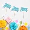 24 piezas de decoración para cupcakes de cumpleaños con purpurina