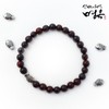 6mm Natural Carnelian Silver 925 Fish Bracelet Carnelian Fish Bracelet 6mm/18cm (Unisex)