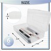 Slomg 6 Pack Plastic Pencil Case Box, Clear Large Capacity
