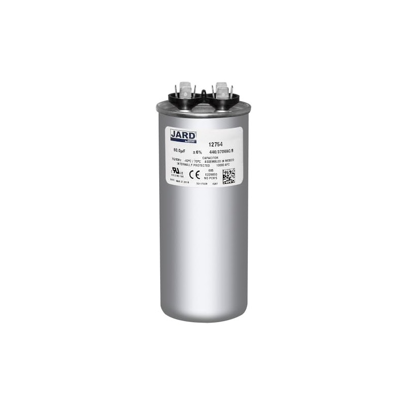 97F5276-60 uf MFD 370 Volt VAC - Round Run Capacitor