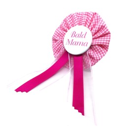 AnneSvea Orden – Bald Mama Pink/Pink Badge Button Baby Shower Birth Pregnant Baby Shower Decoration Gift Mom to be Pink, pink