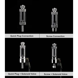 Clscea CO2 Bubble Counter with Solenoid Valve and Check Valve for Planted Aquarium Screw Connection