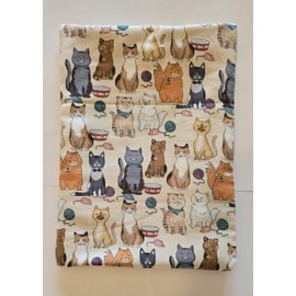 G.erwin Designs Potato Pouch; Potato Bag; handmade microwave potato pouch or vegetable bag reusable 100% cotton LIMITED EDITION DESIGN (CATS)