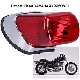 Luz Trasera de Motocicleta, Luz Trasera de Freno de Motocicleta ABS Rojo Reparación de Repuesto Apto para YMH Virago XV250 / XV400