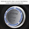 JUSTTOP 2PCS Car Bling Crystal Rhinestone Engine Start Ring Decals,