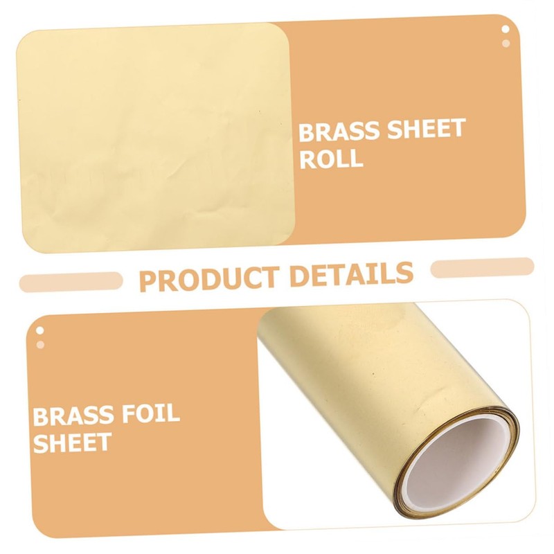 Ciieeo 1 Roll High Hardness Brass Foil Sheet Thick Wide