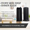 COUKIU Self Adhesive Baseboard Corner Blocks, 4inch(Width)3 Inside + 3