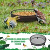 Nuogo 4 Pcs Ground Bird Feeder Tray 7 Inches Platform