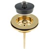 tecuro Universal Drain Valve Gold-Plated 1 1/4 Inch for Washbasins