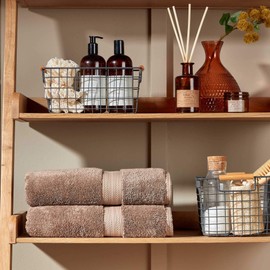 Christy Renaissance 2 Hand Towels Set | Mink Brown | 100% Egyptian Cotton | Luxuriously Soft and Super Absorbent | 675 GSM | Plush Fluffy and Long Lasting