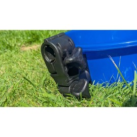 WSB Fishing Ground Bait Bowl Universal Fit Chair Leg Seat Box Hard Blue Plastic