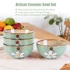 WHITEPEONY 28oz Ceramic Bowls Set of 4 for Kitchen, 6