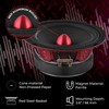 DS18 PRO-X6.4BM Loudspeaker - Pair of 6.5", Midrange, Red Aluminum