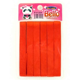 Bello Girls Red Hair Ribbons - 6 Pcs.