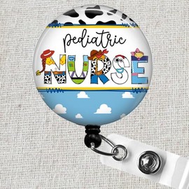 Pediatric Nurse Badge Reel, Cute Pediatric Nurse Retractable ID Badge Holder, Colorful Peds Nurse Week Badge Reel, Children's Hospital RN Badge, Fun Nurse Badge Clip, PICU Nurse Gift