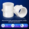 Boltigen 5Pcs White PVC Pipe Fittings, 1-1/4 NPT Female Thread