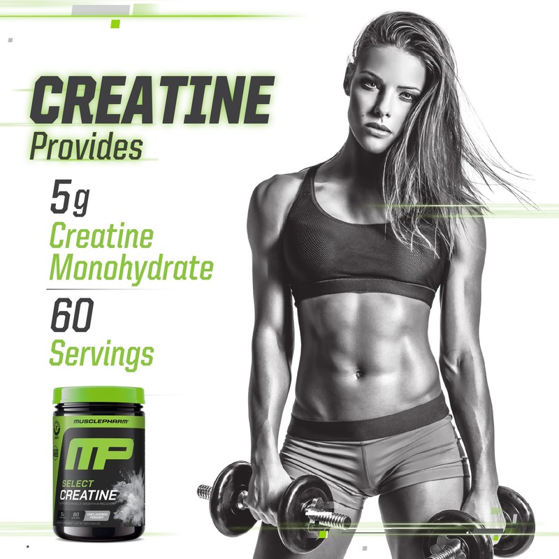 MusclePharm Creatine Monohydrate Powder, Pre Workout Muscle Builder & Post