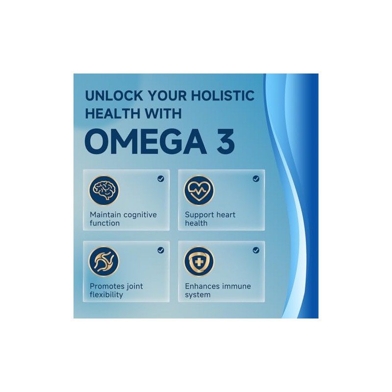 ZEBORA Aceite de pescado Omega-3 de triple potencia 2000 mg