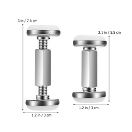 TOYMYTOY Furniture Fall Prevention Tension Rod, Alloy Material, Set of 4, Earthquakeproof, Tension Rod, Short, Adjustable Mounting Height 2.2 - 4.7 inches (5.6 - 12.0 cm), Earthquake Prevention, Super