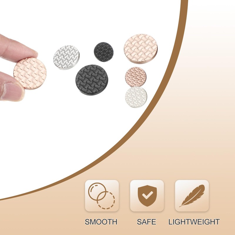 HARFINGTON 10pcs 36L Metal Round Buttons 23mm 7/8" Zinc Alloy