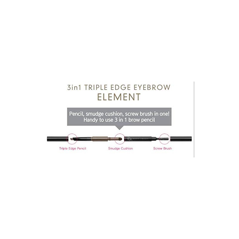 BOM 3 in 1 Triple Edge Eyebrow Pencil with Blender
