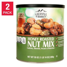 Savanna Orchards Honey Roasted Nut & Pistachios 30 Oz, 2-Pack
