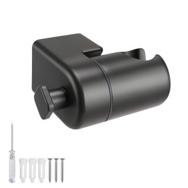 SHENGYIG Shower Head Holder Grey, 217 g All-Metal Zinc Alloy Heavy Duty Shower Holder, Improved Shower Head Holder for Shower Heads - 360° Rotation, Hand Shower Holder, with Mounting Accessories