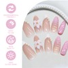 Press On Nails - Short Almond Fake Nails - White