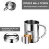 DASHTHER 13.5 oz Stainless Steel Double-Walled Metal Mugs - Insulated
