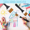 GIDWRIY Set of 3 Acrylic Brushes, Wide Nylon Brush, Acrylic