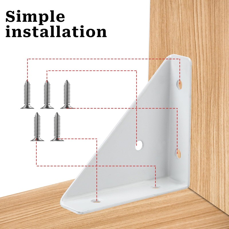 Pack of 4 Angle Corner Brackets, Bed Corner Support Bracket,