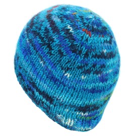LOUDelephant Wool Knit Beanie Hat - SD Bright Blue Mix