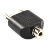 com-four® Y-Adaptor Jack Socket 3.5 mm Stereo - 2 x