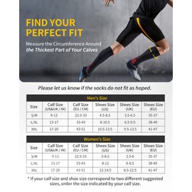 CAMBIVO 2 Pairs Unisex Compression Socks and Thrombosis Stockings, Support for Running, Sports, Flight, Travel, Cycling, Circulation, Pregnancy, and Nurses, xxl