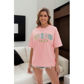 Christian Shirts for Women God is Good All The Time Tshirt Jesus Faith Inspirational Tee Top