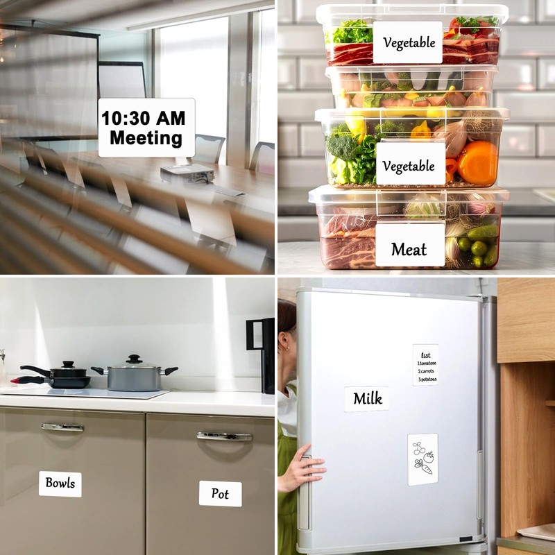 SBYURE 24 Pack Dry Erase Labels Stickers 3x5 inch Reusable