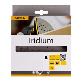 Mirka Iridium Sanding Triangle Premium Sandpaper 100x152x152mm 36-hole hook and loop, Grit 80, 10 pcs/For sanding paint, putty, primer, wood, steel, mineral-based materials, plastic