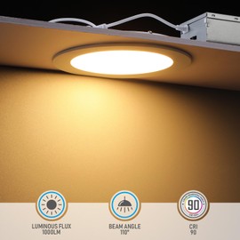 TORCHSTAR 12-Pack 5CCT 6 Inch Slim LED Recessed Lighting with Junction Box, CRI 90+, 2700K3000K3500K4000K5000K, Dimmable Recessed Downlight, 1000LM, ETL & Energy Star