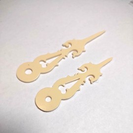 Black Forest NEW Clockmaker Stock 2" Plastic Cuckoo Clock Hands Bone Color Round Hole