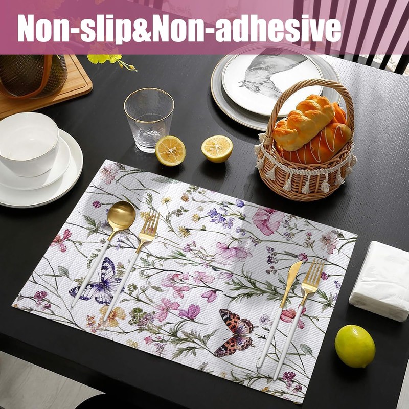 vuacepe Drawer and Shelf Liner for Kitchen Cabinets,Non-Adhesive Drawer Liner,Non-Slip