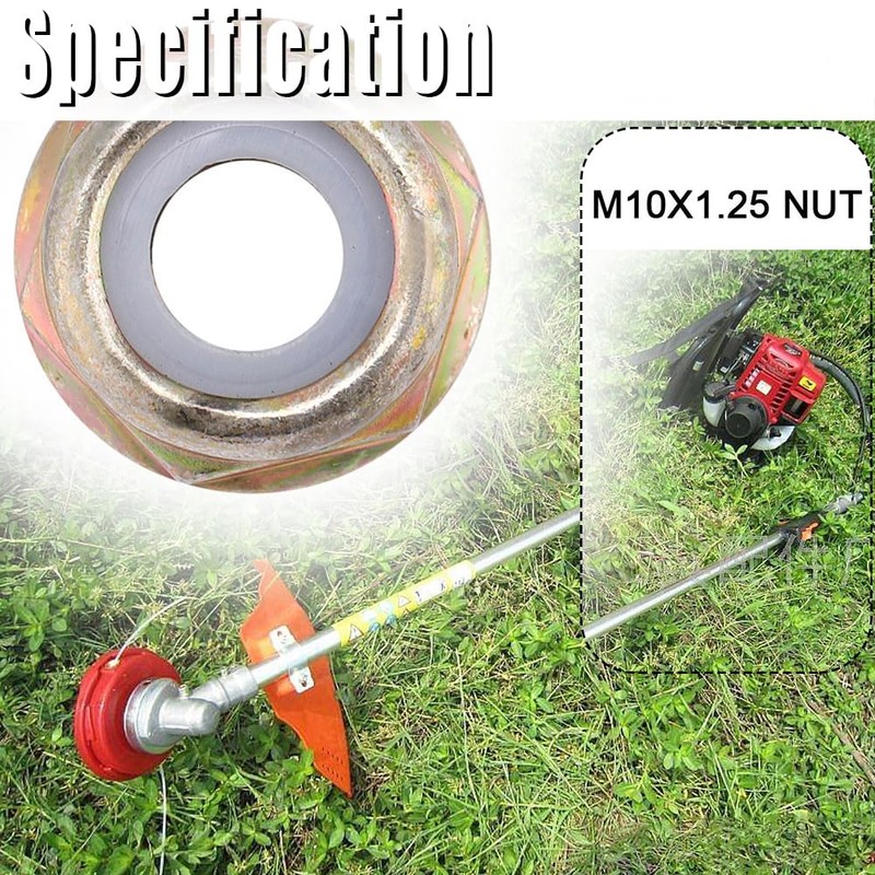 M10 x 1.25 Flange Nut Left Hand Thread Blade Screw