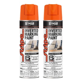 20-658 Seymour Stripe 6-Series Inverted Ground Marking Paint, Florescent Red-Orange net 17oz. (Pack of 2)